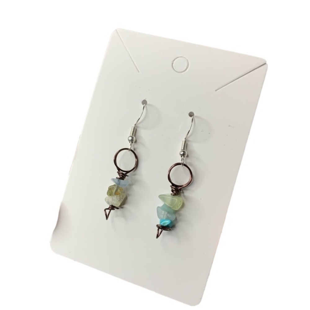Light blue crystal earrings